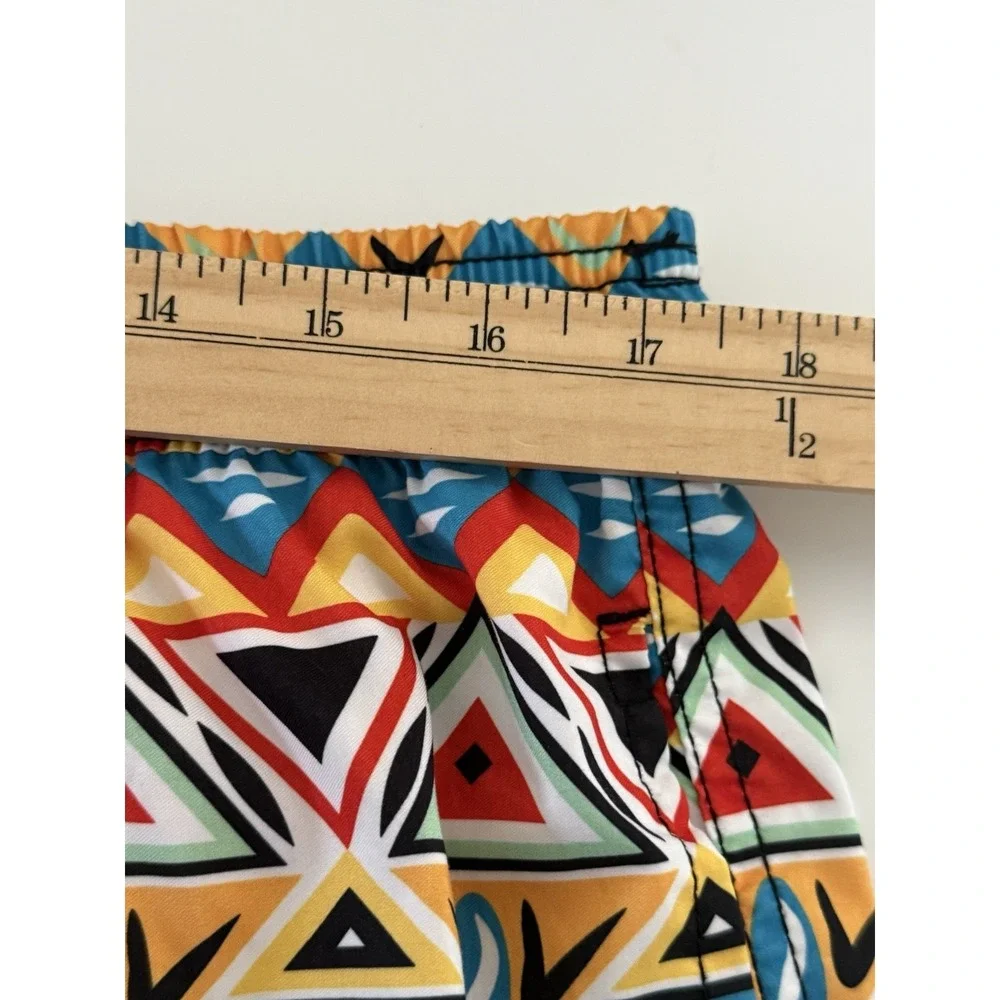 Maamgic Aztec Print‎ Swim Trunks Unlined Men's Size XL Drawstring Fast Shipping